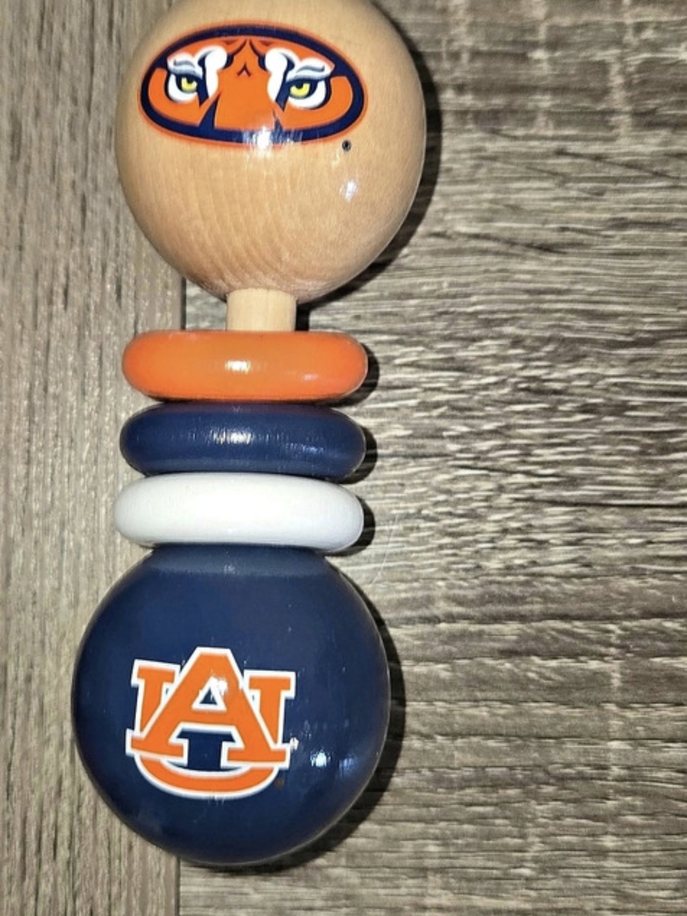 MasterPieces Auburn University Wooden Stacking Toy Auburn Tigers SEE PICTURES